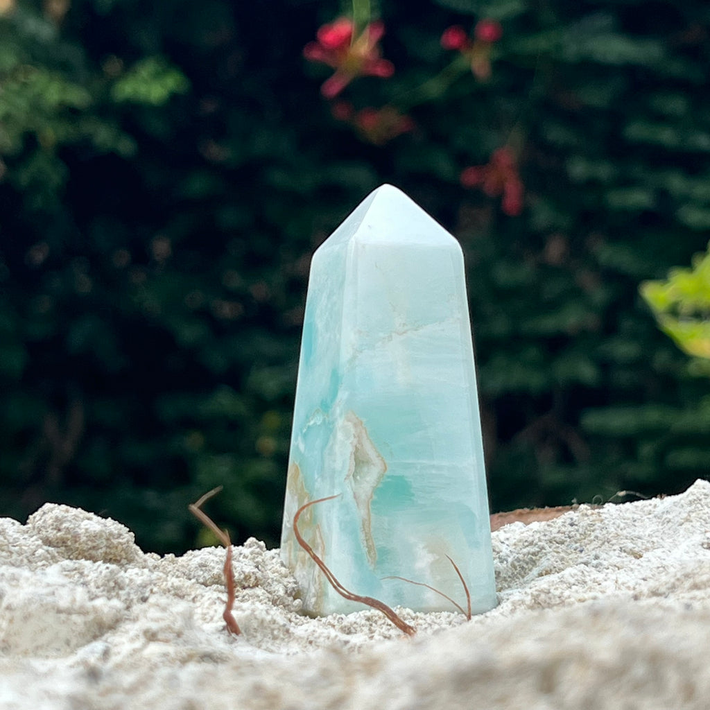 Turn/obelisc calcit albastru m2, druzy.ro, cristale 2