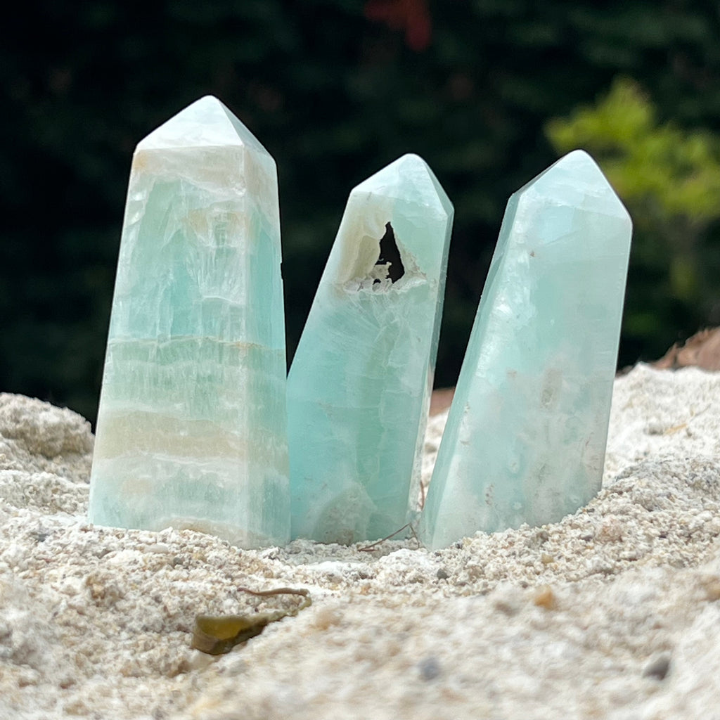 Turn/obelisc calcit albastru m5, druzy.ro, cristale 1