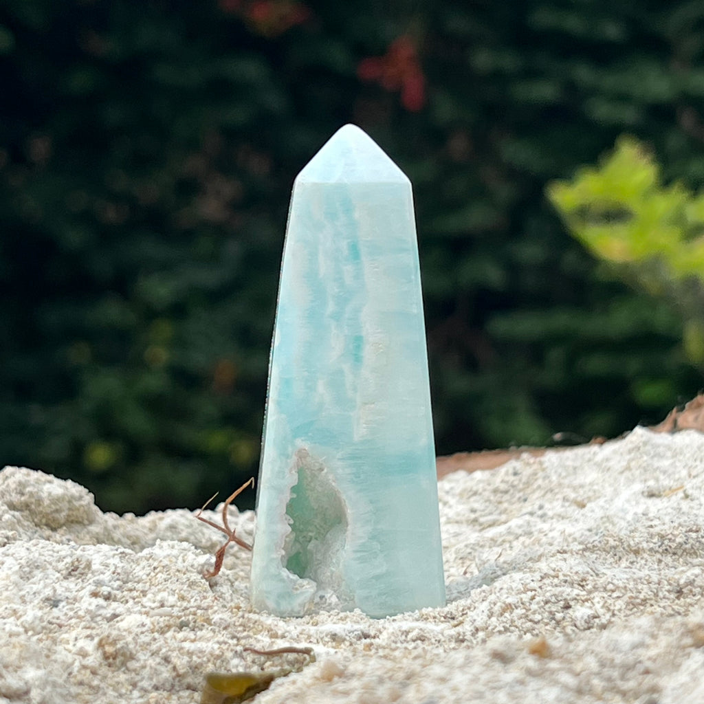 Turn/obelisc calcit albastru m3, druzy.ro, cristale 2