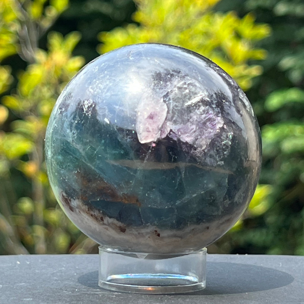 Sfera fluorit curcubeu model 6, druzy.ro, cristale 2