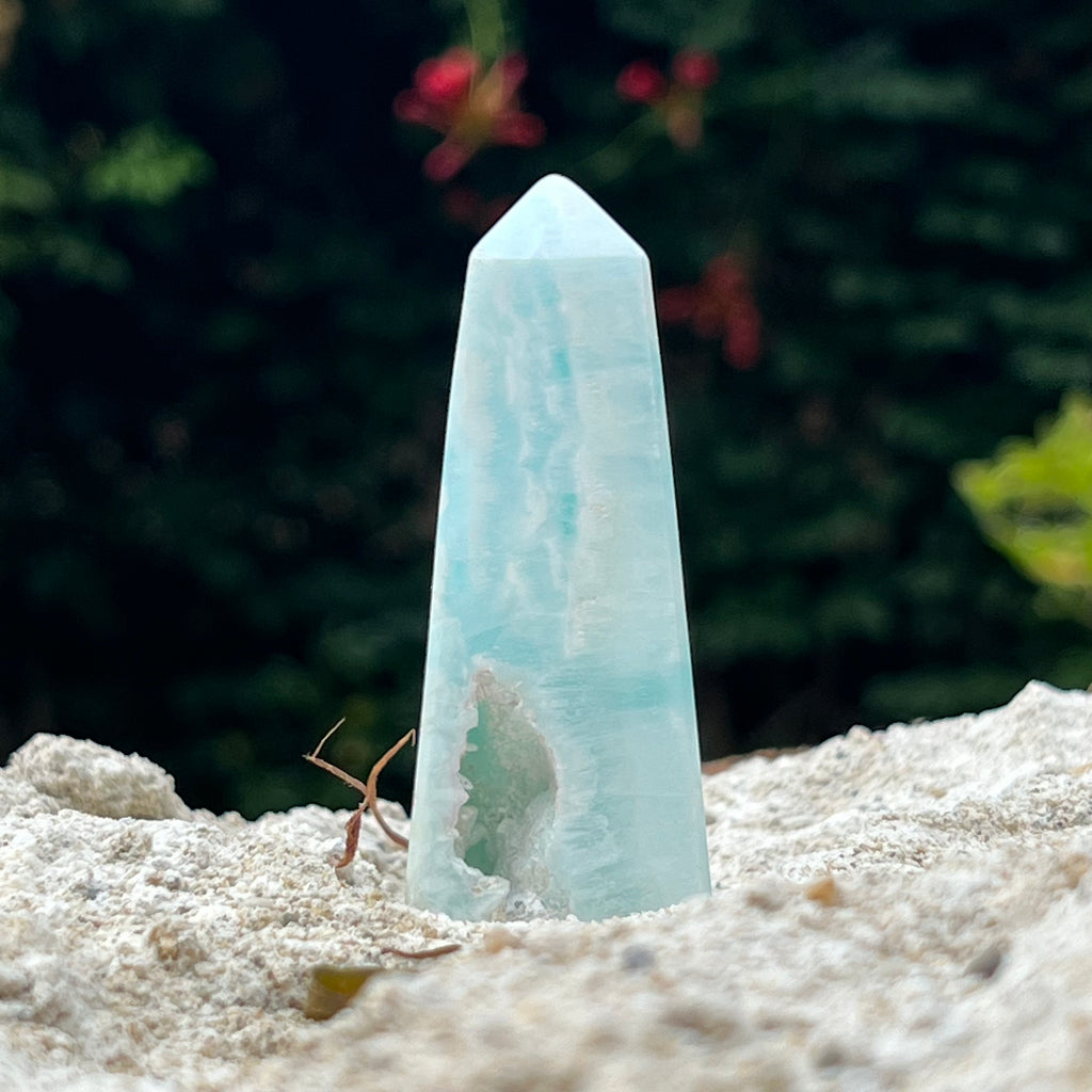 Turn/obelisc calcit albastru m3, druzy.ro, cristale 1