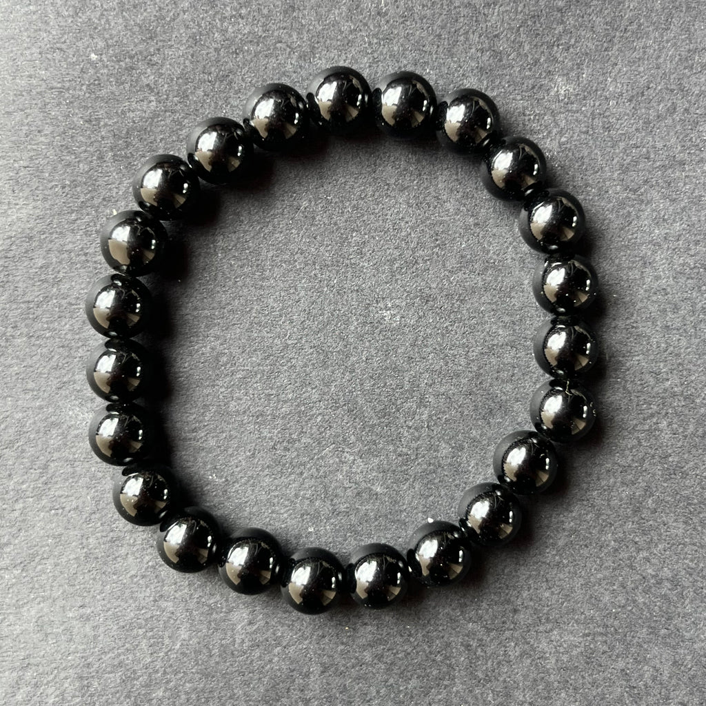 Bratara obsidian negru 8 mm, pietre semipretioase, DRUZY.RO 2