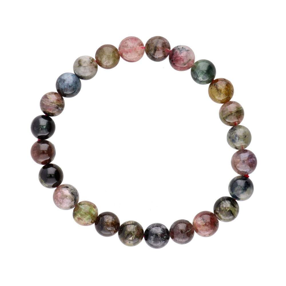 Bratara mix turmalina 8 mm, pietre semipretioase - druzy.ro 1 
