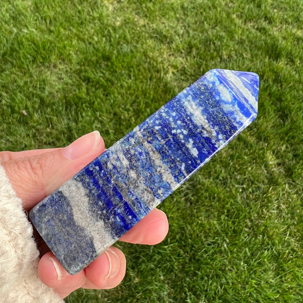 Turn/obelisc lapis lazuli m7, druzy.ro, cristale 5