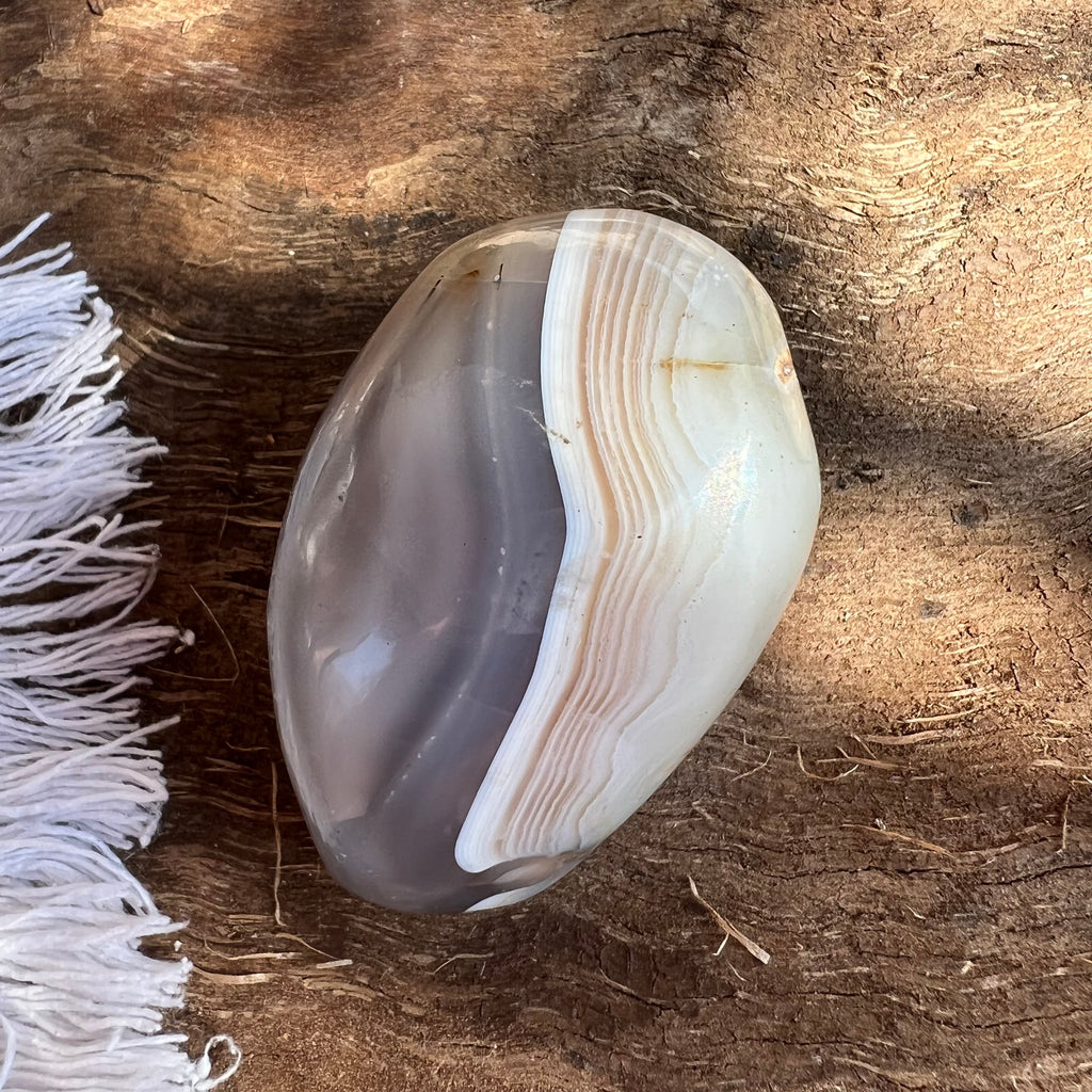Agat de Botswana palm stone m7, druzy.ro, cristale 3